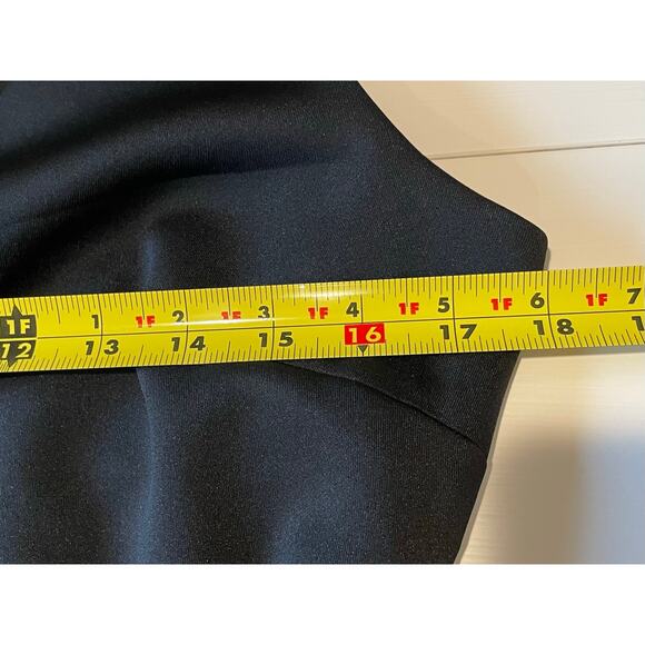 Calvin Klein Black Sheath Dress NWT Studded Choker V-Neck Scuba Knit Sz 8 Party - Picture 9 of 10